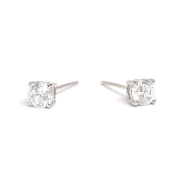 Crystal Stud earrings - Silver