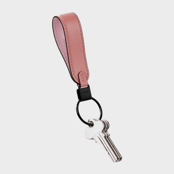 Leather Loop Keychain - Cotton Candy