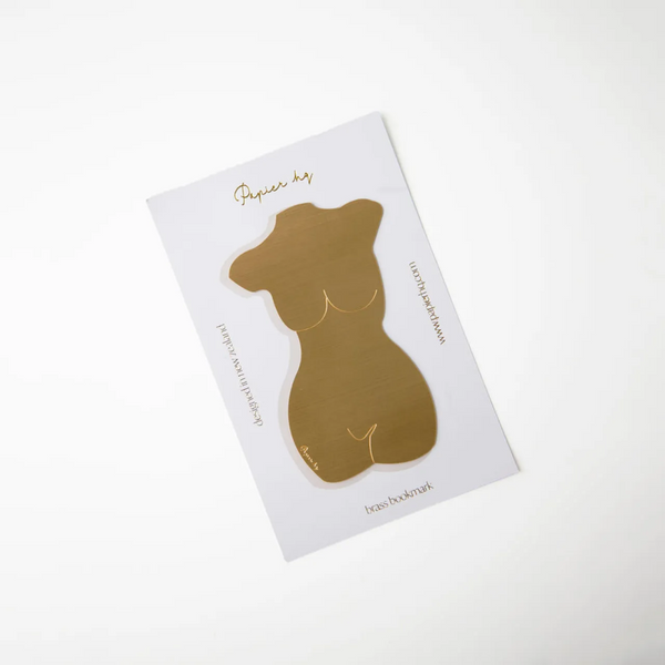 Brass Woman Silhouette Bookmark