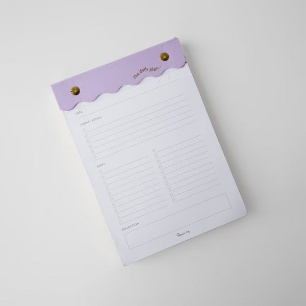 The Daily Plan Curved Notes Pad - Lilac