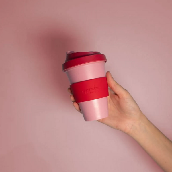 Biodegradable Coffee Cup - Cherry + Blush