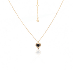 Amour Necklace - Black + Gold