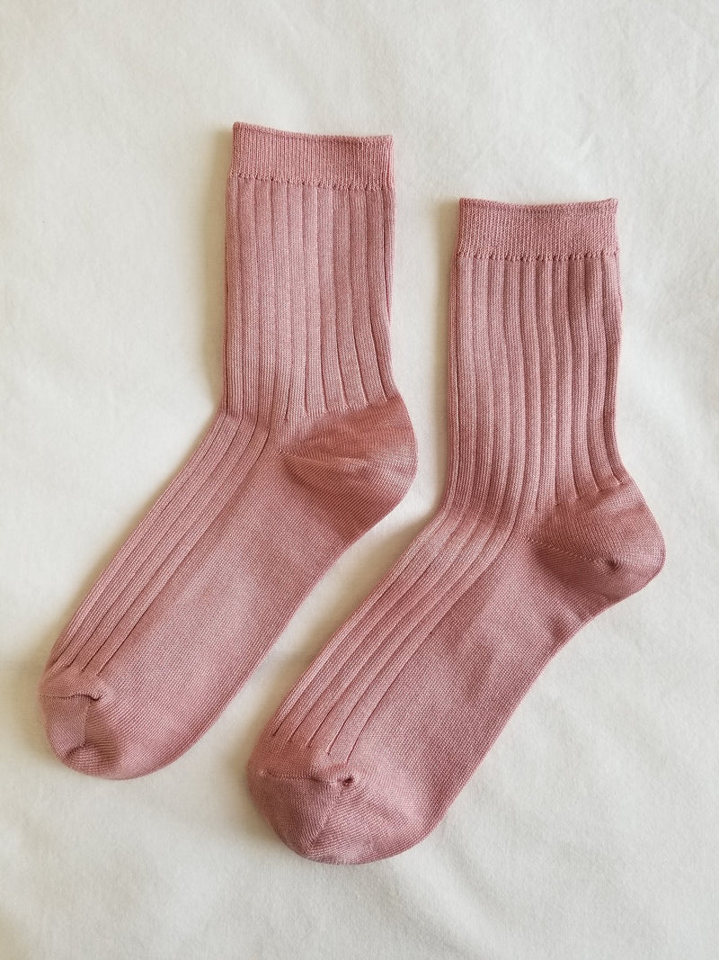 Her Socks Solid - Desert Rose