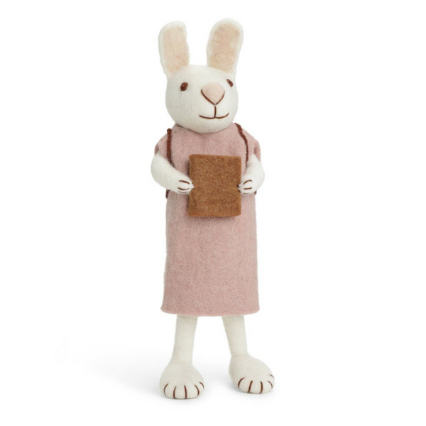 Big Bunny - White Bunny with Lavender Dress + Book