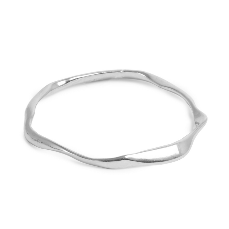 Sculptured Bracelet - Silver