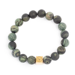 Steel Unisex Bracelet - Malachite Stone