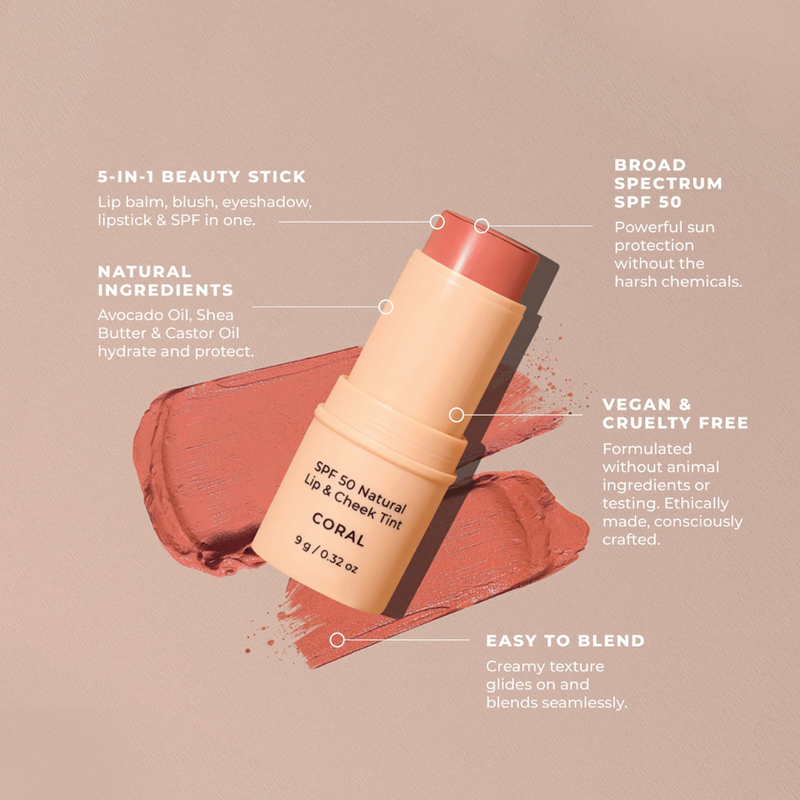 Natural Lip and Cheek Tint - Red Earth