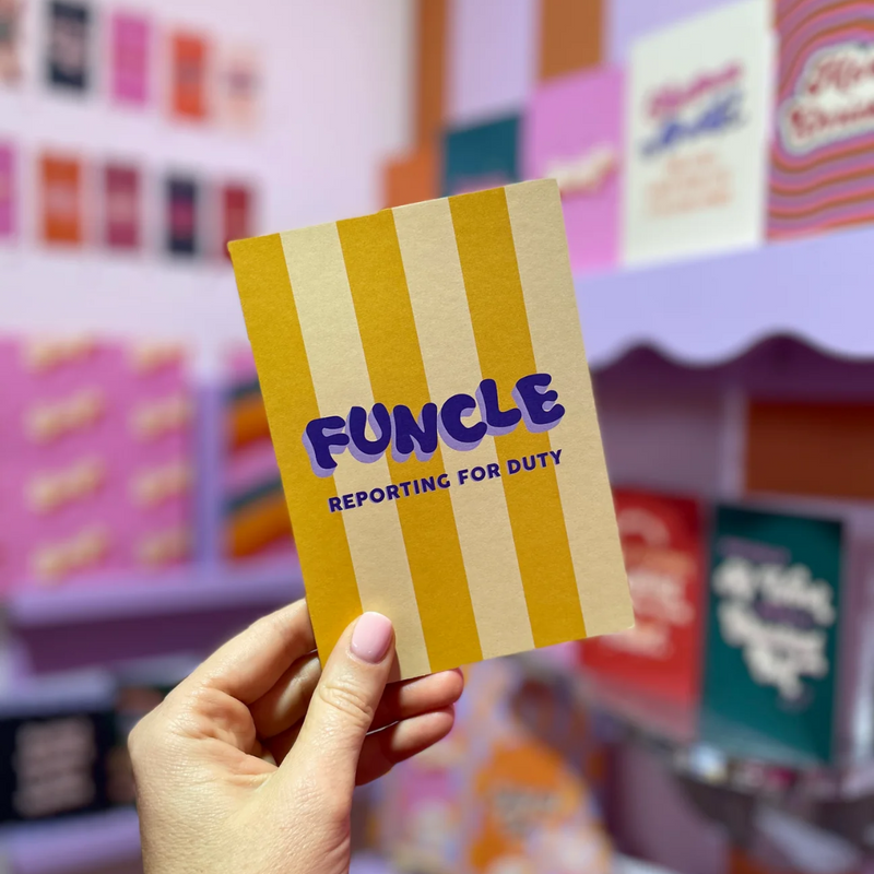 Funcle Reporting for Duty Card