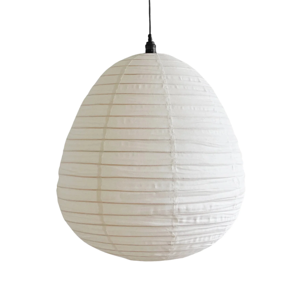 Linen Shade Pear 60cm - White