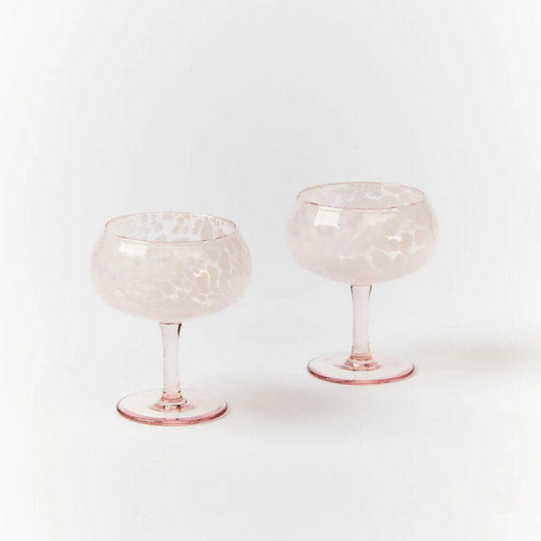 Dots Pink Coupes - set of 2