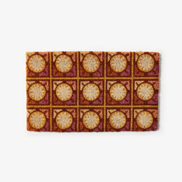 Door Mat - Antique Tile Orange
