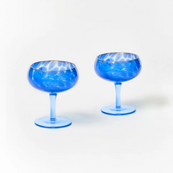 Dots Blue Coupes - set of 2