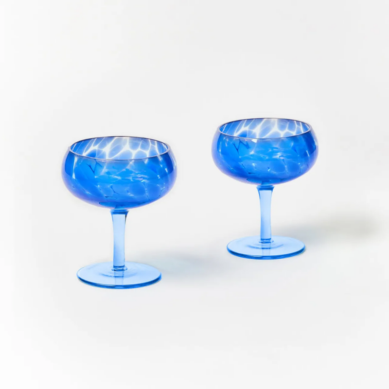 Dots Blue Coupes - set of 2