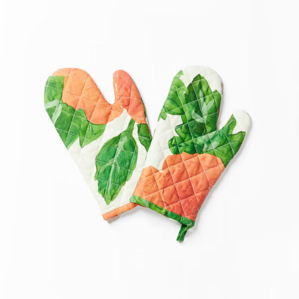 Oven Gloves Hibiscus Coral - Set of 2