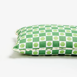 Shell Check Green Cushion - 60cm x 40cm