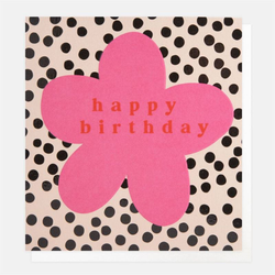Happy Birthday Pink Flower Card