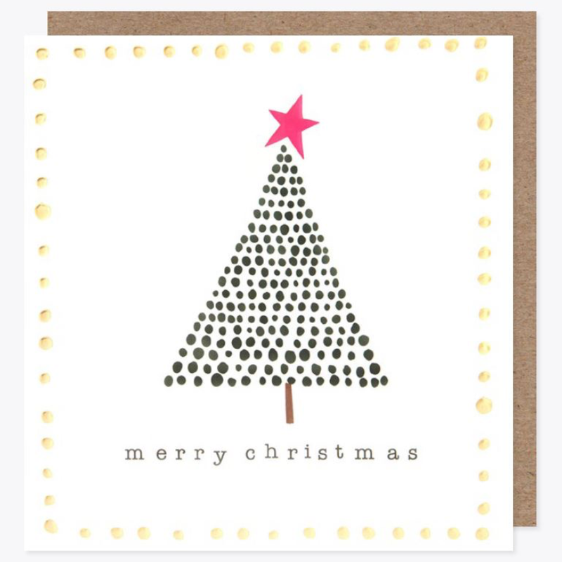 Merry Christmas - Dotty Tree Christmas Card