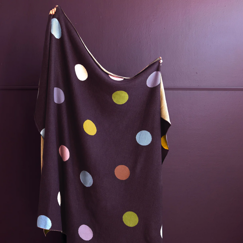 Polka Large Knit Throw