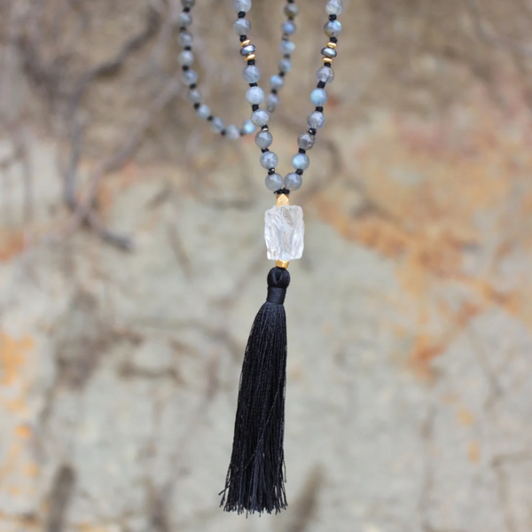 Labradorite Mala Beads Necklace - Intuition