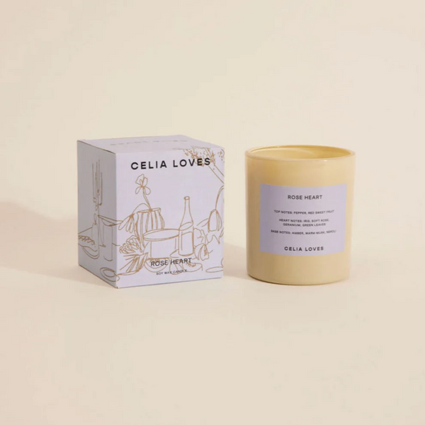 Rose Heart Candle