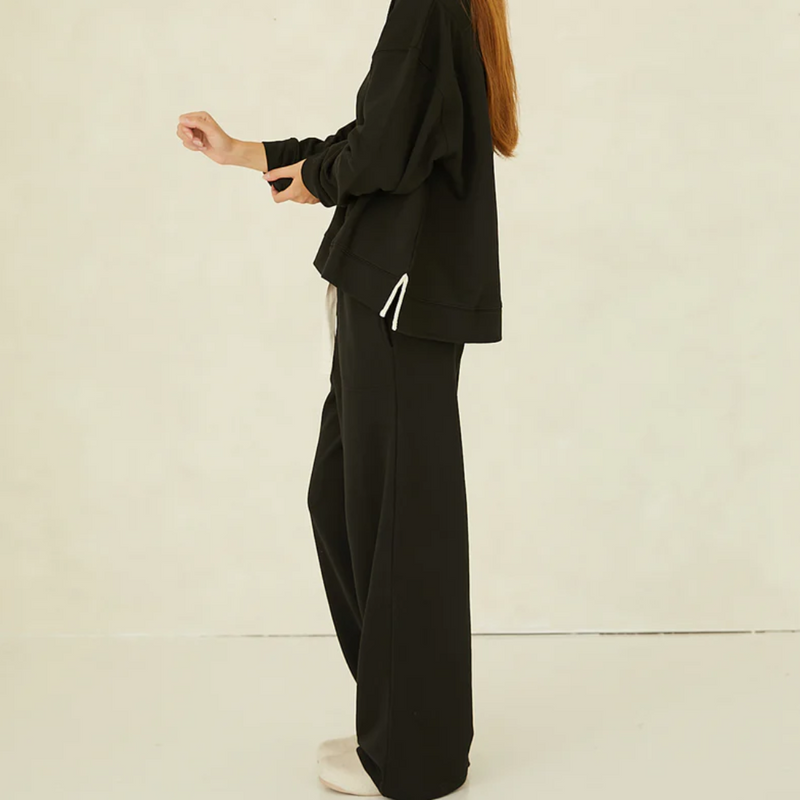 The Light Terry Pants - Vintage Black