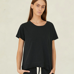 Raw Hem Slub Tee - Vintage Black
