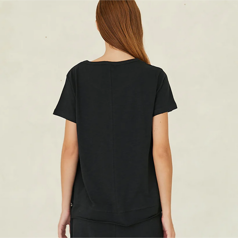 Raw Hem Slub Tee - Vintage Black