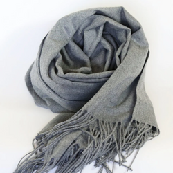 Luxury Cashmere Scarf - Grey Skies