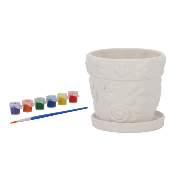 Paint it Yourself Flower Pot - Insects