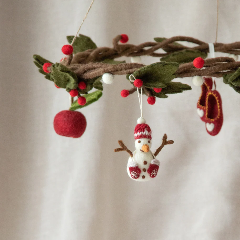 Snowman with Knitted Hats - Set of 3