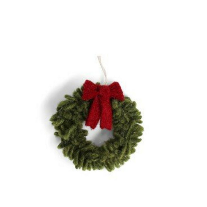 Mini Wreath with Red Bow - 7cm