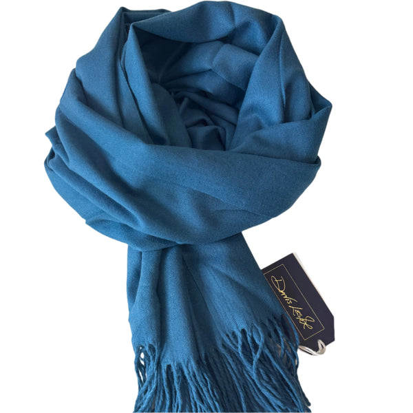 Classic Cashmere Scarf - Sea Blue