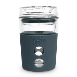 IOco Reusable Glass Coffee Travel Cup - Denim 8oz