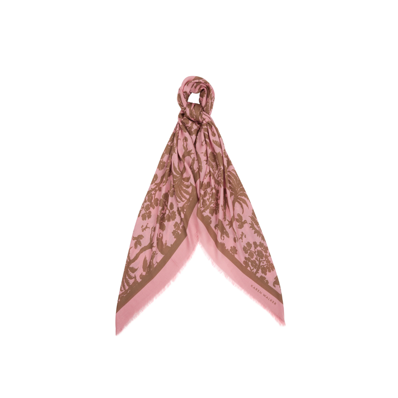 Animal Kingdom Model Twill Scarf - Pink