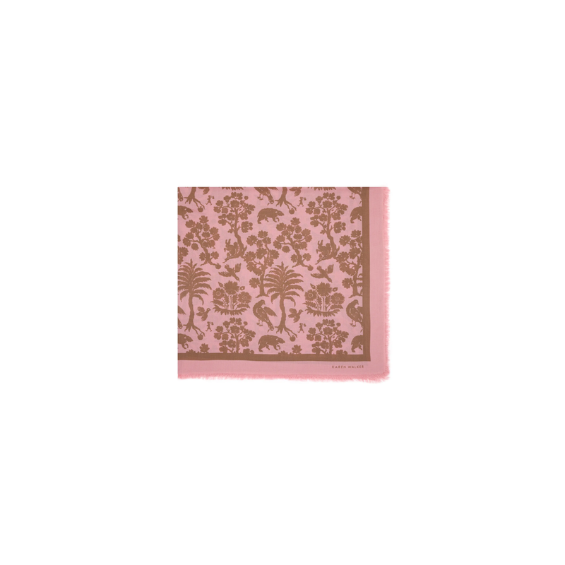 Animal Kingdom Model Twill Scarf - Pink