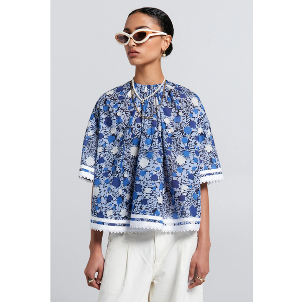 Field Blouse - Blue Multi