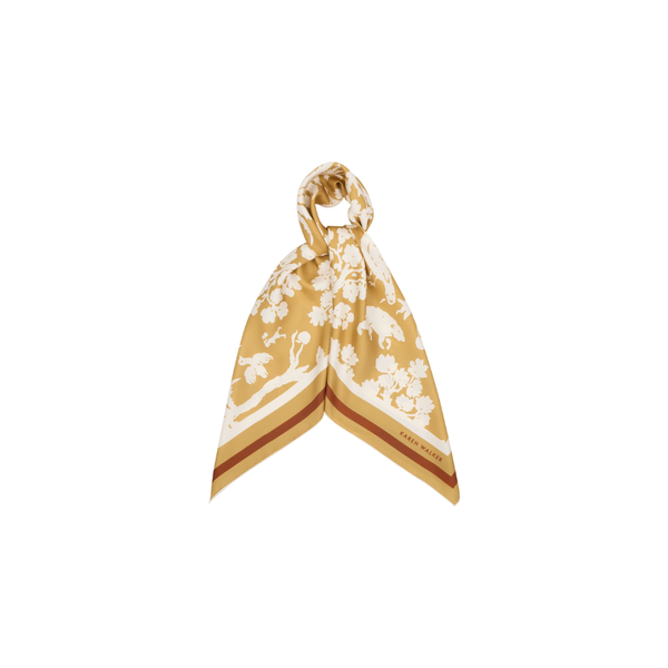 Animal Kingdom Classic Silk Scarf - Ochre