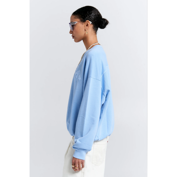 Runaway College Organic Cotton Crewneck Sweatshirt - Blue