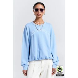Runaway College Organic Cotton Crewneck Sweatshirt - Blue