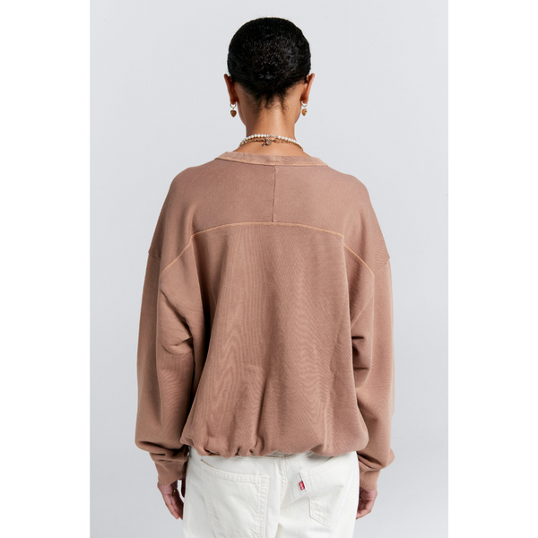 Runaway College Organic Cotton Crewneck Sweatshirt - Taupe