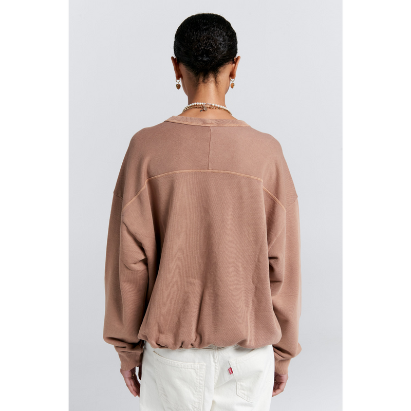 Runaway College Organic Cotton Crewneck Sweatshirt - Taupe