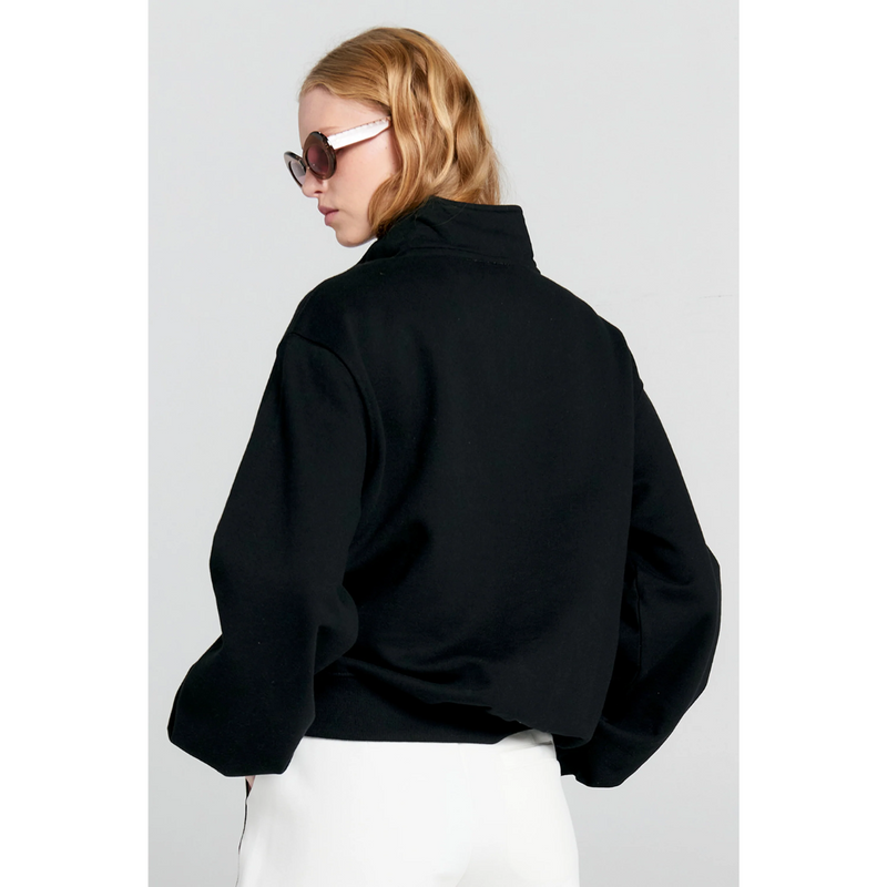 Runaway Girl Zip-Up Sweatshirt - Black