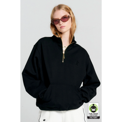 Runaway Girl Zip-Up Sweatshirt - Black