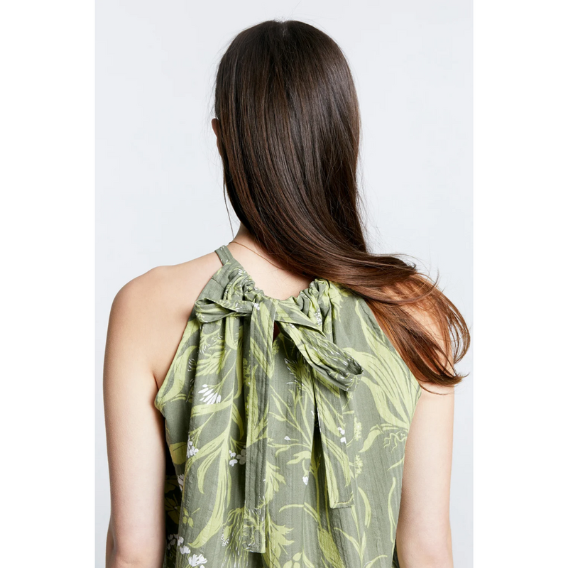 Wardian Bow Top - Wild Flowers Seersucker