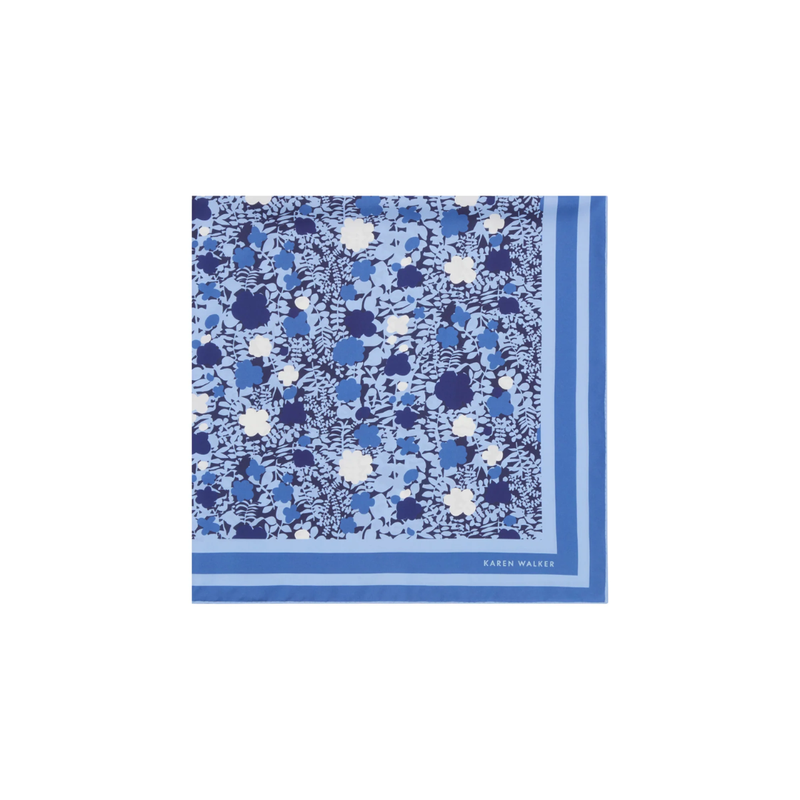 Perfect Day Classic Silk Scarf - Blue