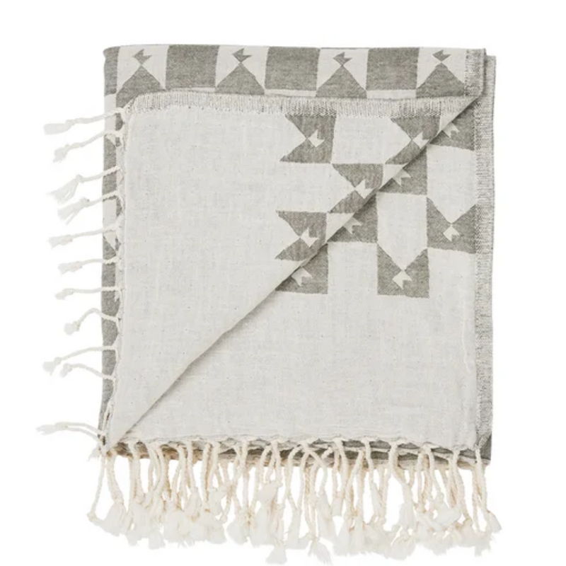 KW Monogram Turkish Towel - Olive