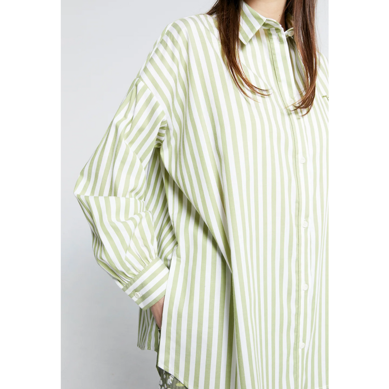 Oversized Walker Shirt - Apple Stripe