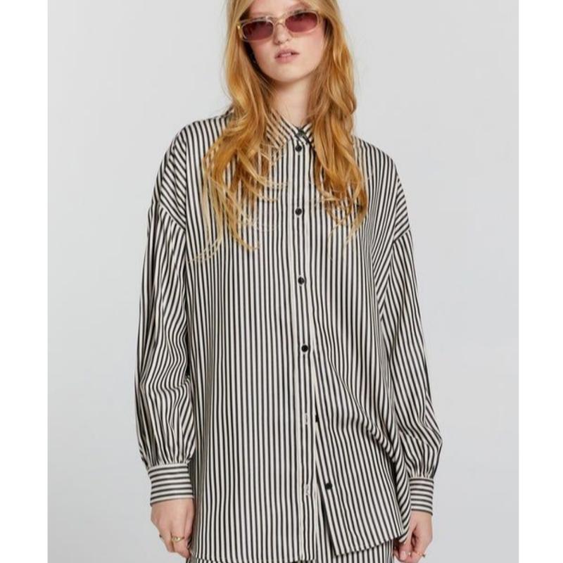 Oversized Walker Shirt - Black Stripe