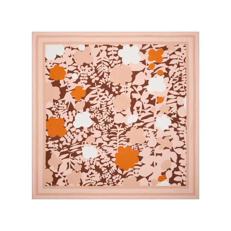 Perfect Day Floral Classic Silk Scarf - Pink