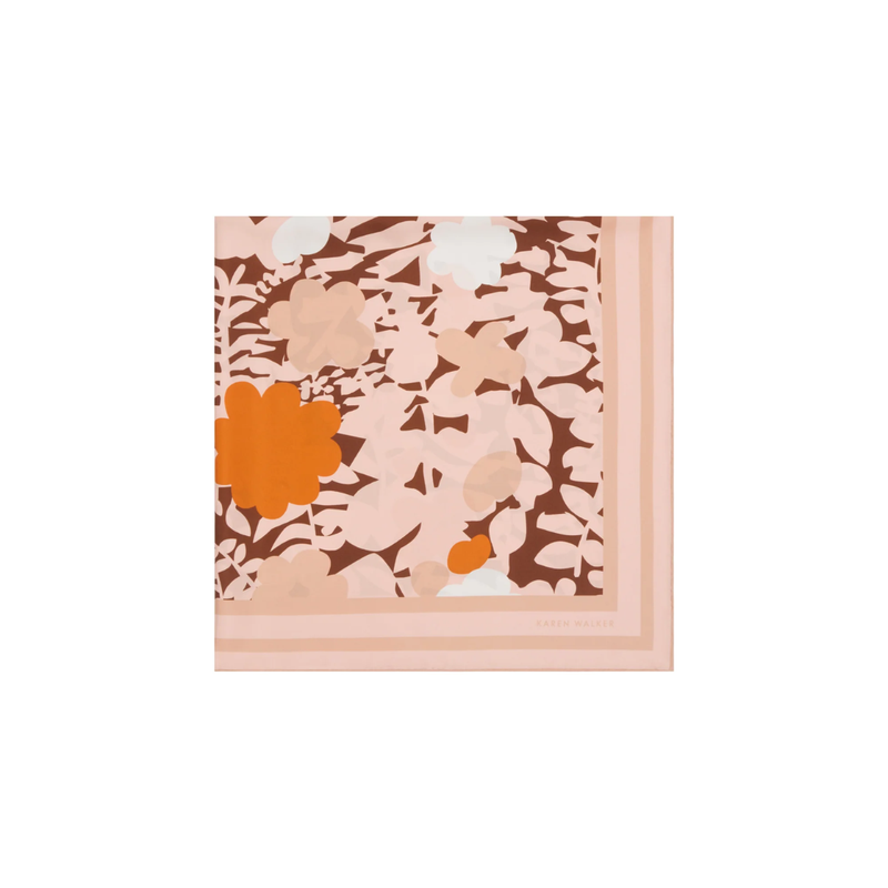 Perfect Day Floral Classic Silk Scarf - Pink